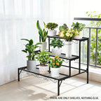 Metal Plant Stand 3 Tier Garden Shelf Flower Pot Rack Indoor Outdoor Display