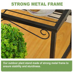 Metal Plant Stand 3 Tier Garden Shelf Flower Pot Rack Indoor Outdoor Display
