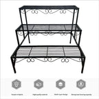Metal Plant Stand 3 Tier Garden Shelf Flower Pot Rack Indoor Outdoor Display