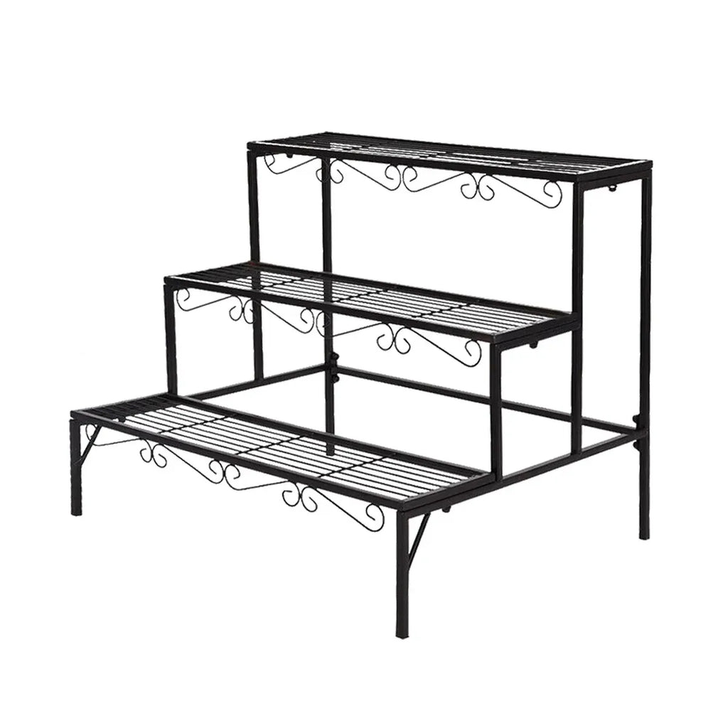 Metal Plant Stand 3 Tier Garden Shelf Flower Pot Rack Indoor Outdoor Display
