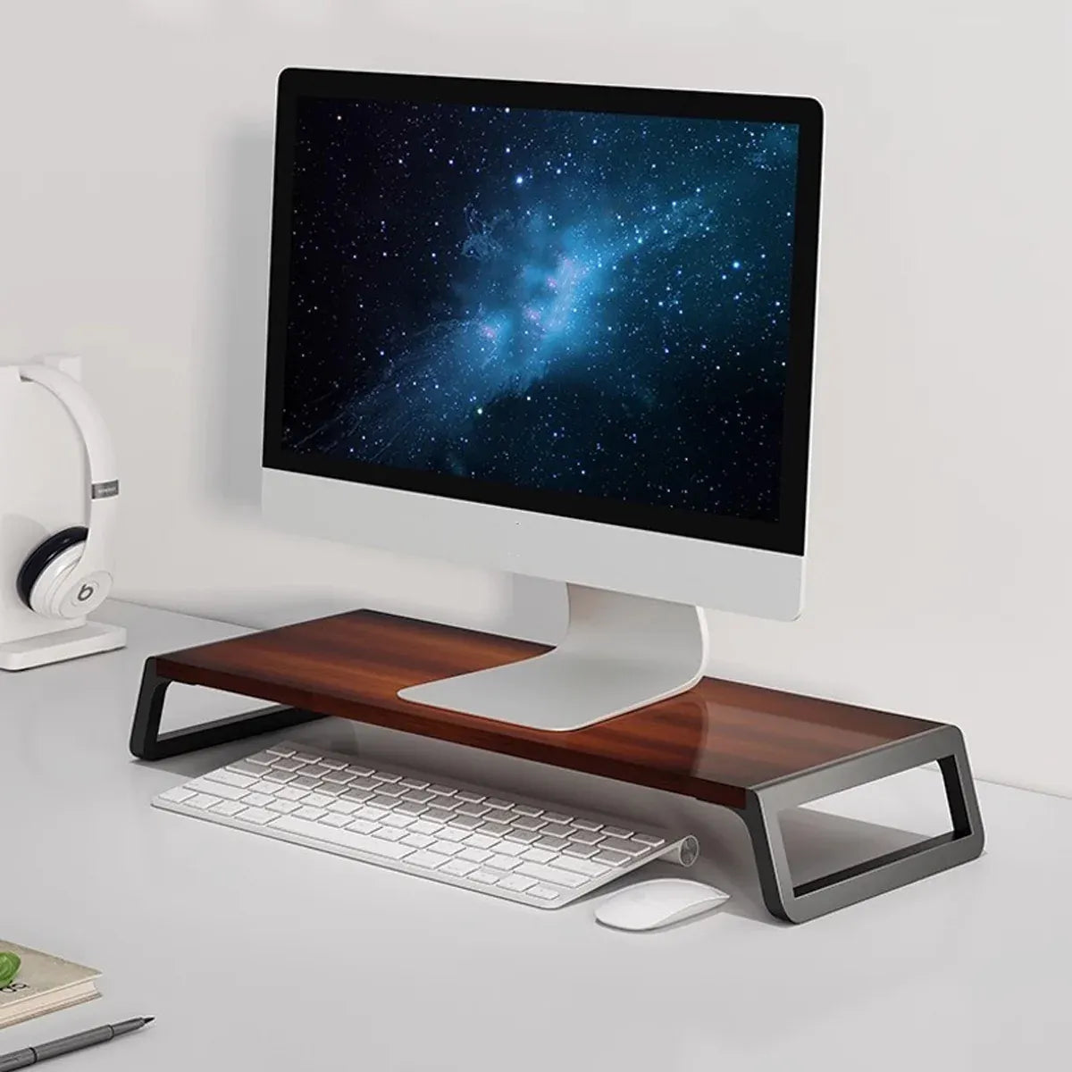 Desktop Monitor Elevated Stand Computer Riser Sturdy For Home Office Desk