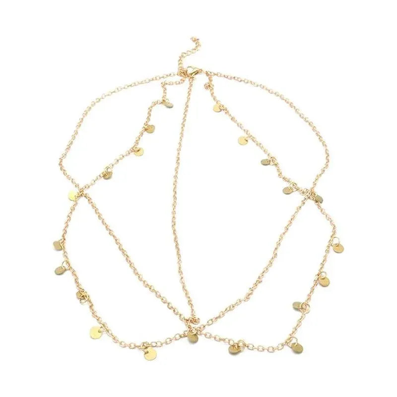 Bohemia Boho Gypsy Wafer Tassel Head Chain Headpiece Beauty Party Jewellery