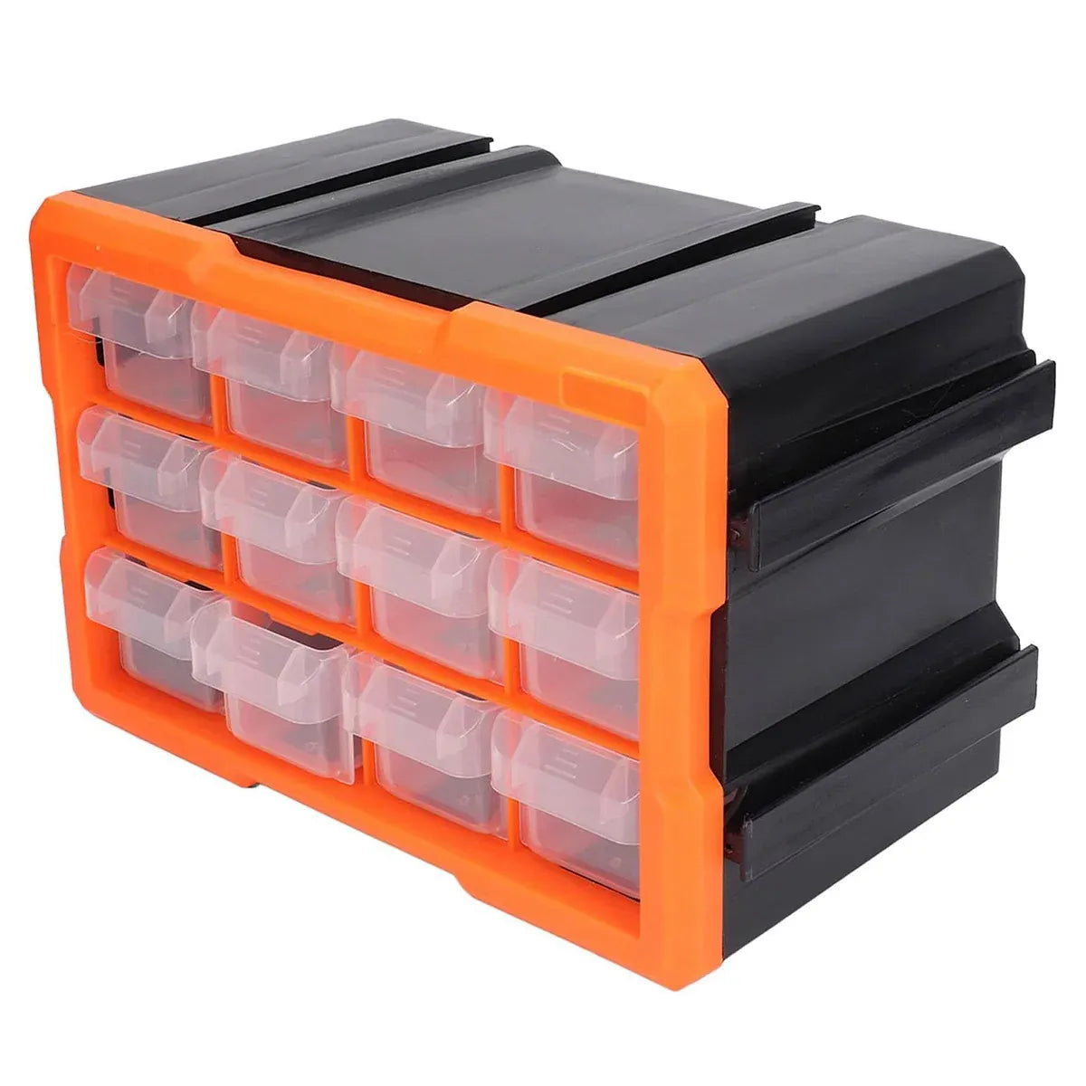 Tool Storage Bin Parts Organizer Drawers Cabinet Box Chest Plastic With Dividers - 12 Drawers Main image