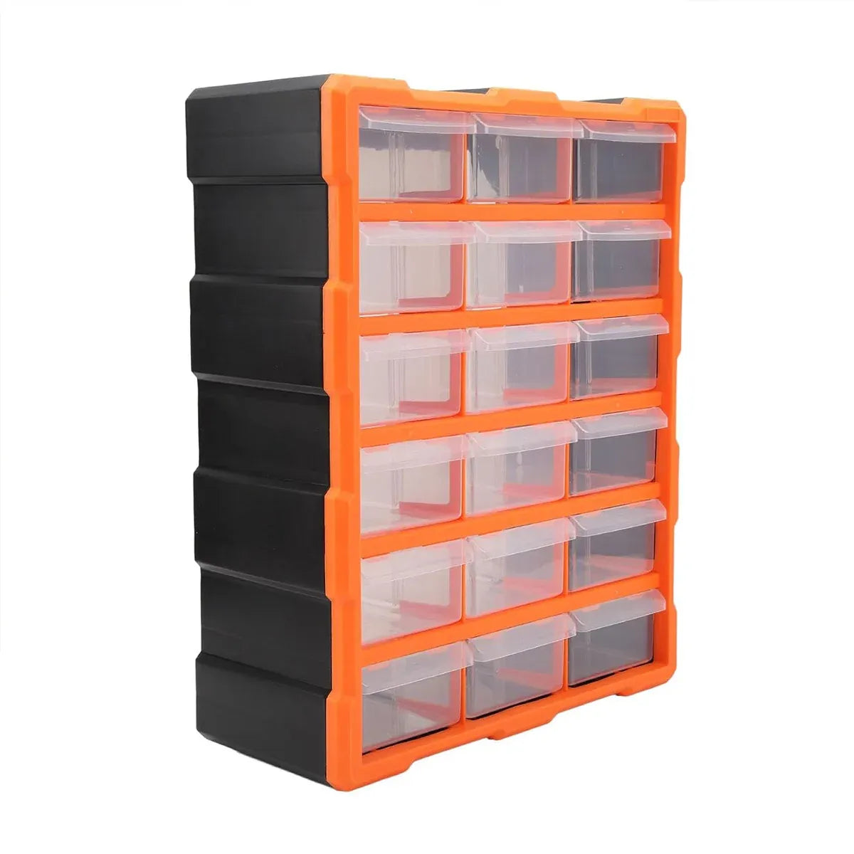 Tool Storage Bin Parts Organizer Drawers Cabinet Box Chest Plastic With Dividers - 18 Drawers Main image