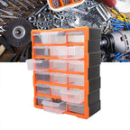 Tool Storage Bin Parts Organizer Drawers Cabinet Box Chest Plastic With Dividers - 18 Drawers