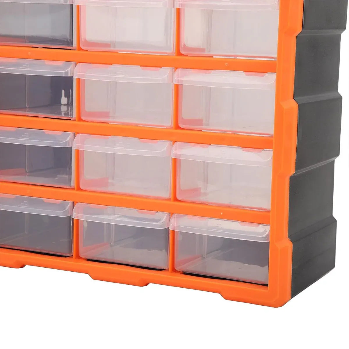Tool Storage Bin Parts Organizer Drawers Cabinet Box Chest Plastic With Dividers - 18 Drawers