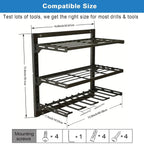 Wall Mounted Electric Drill Tool Rack Garage Screwdriver Storage Organizer