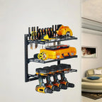 Wall Mounted Electric Drill Tool Rack Garage Screwdriver Storage Organizer
