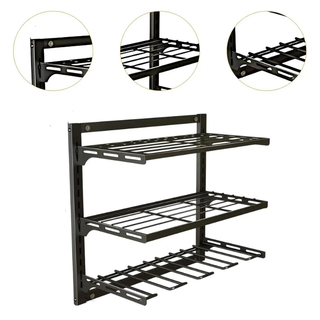 Wall Mounted Electric Drill Tool Rack Garage Screwdriver Storage Organizer