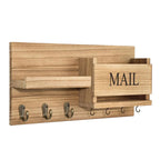 Wooden Wall Mounted Key Holder Storage Rack Door Hook Hanger Coat Rack Organizer