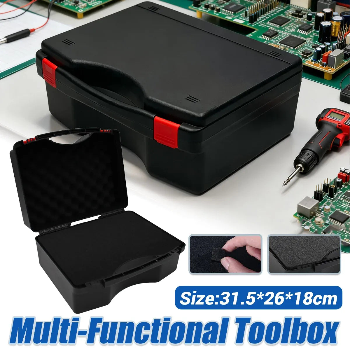 Multi-Functional Plastic Tool Box Portable Large Capacity Tool Storage Box Main image