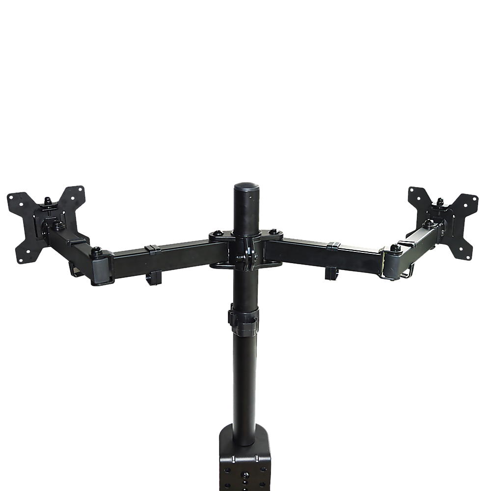 Dual LCD Monitor Desk Mount Stand Adjustable Fits 2 Screens Up To 27" Main image