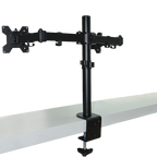 Dual LCD Monitor Desk Mount Stand Adjustable Fits 2 Screens Up To 27"