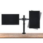Dual LCD Monitor Desk Mount Stand Adjustable Fits 2 Screens Up To 27"