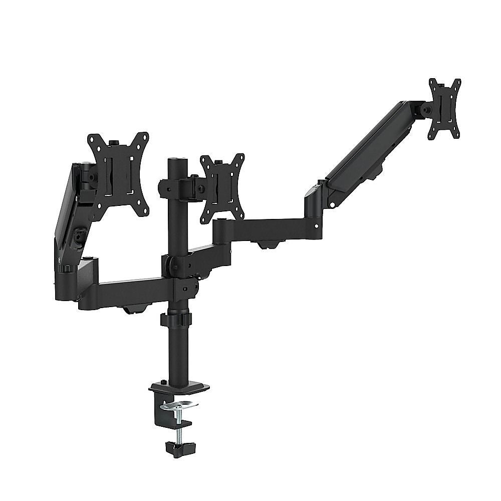 Triple Monitor Mount Stand – Desk Clamp with 3 Adjustable Arms for Multi-Screen Setup Main image