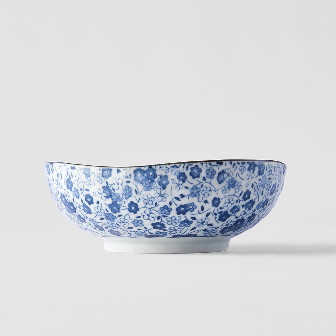 Bowl Organic 16.5cm Blue Daisy Glaze Main image