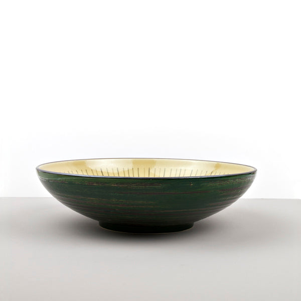 Serving Bowl 28cm Green Converging Line Glaze Secondary image