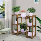 Detachable Diy Wood Plant Stand Pots Organizer Rack Multifunctional Shelf Decor