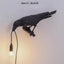 Black Bird Right Wall Lamp Nordic Resin Bird Wall Lamp - Creative Animal Bedside Decorative USB Night Light, Stylish Bird Perched Lamp for Bedroom and Living Room