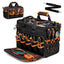 17 Inch Heavy Duty Tool Bag - 43cm Wide Open Mouth Organiser - Thickened Wear Resistant Oxford Cloth with Adjustable Padded Strap, Multi-Pocket Storage for Electricians Plumbers and Professional Trades