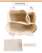 White with black Canvas Lunch Tote Bag - Stylish Handbag with Multiple Compartments for Women
