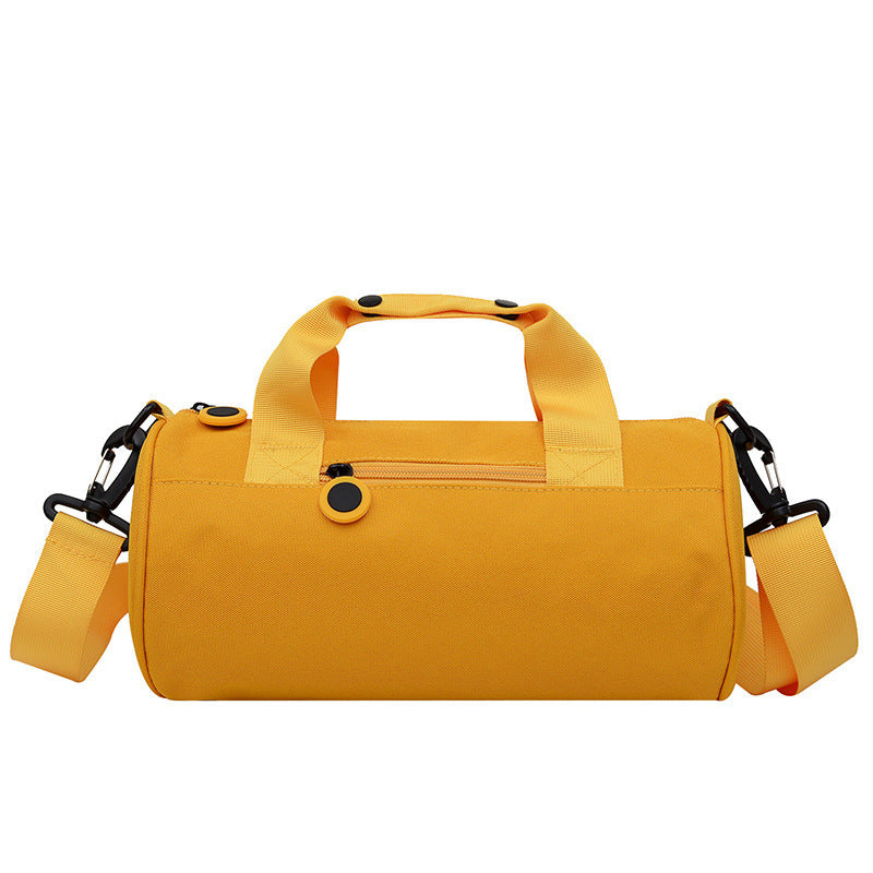 Waterproof Oxford Cylindrical Travel Bag - Large Capacity Handbag with Shoulder Strap(Orange) Main image