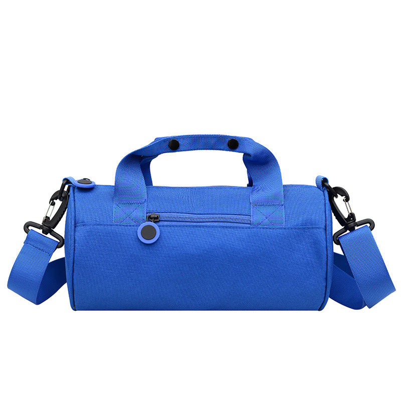 Waterproof Oxford Cylindrical Travel Bag - Large Capacity Handbag with Shoulder Strap(Blue) Main image