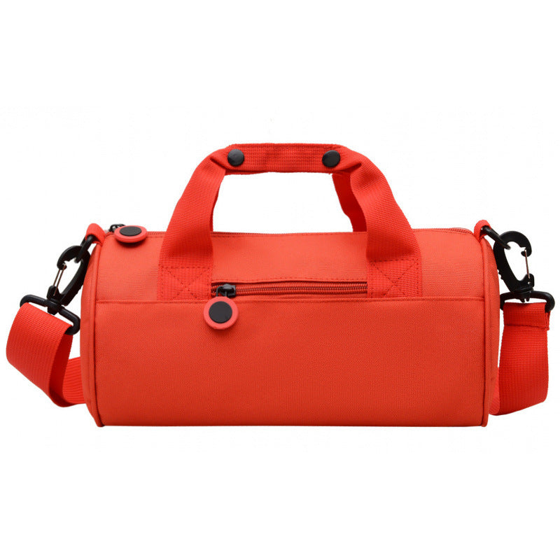 Waterproof Oxford Cylindrical Travel Bag - Large Capacity Handbag with Shoulder Strap(Red) Main image