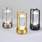 Cross-Shaped LED Table Lamp - Black Touch Button with USB Charging