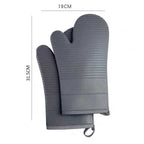 Red Premium Heat Resistant Silicone Oven Mitts (Pair) - Non-Slip Grip, Cotton Lined for Kitchen Baking, Grilling & BBQ