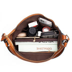 Black Womens Soft PU Leather Hobo Bag - Large Casual Tote Handbag with Adjustable Crossbody Strap