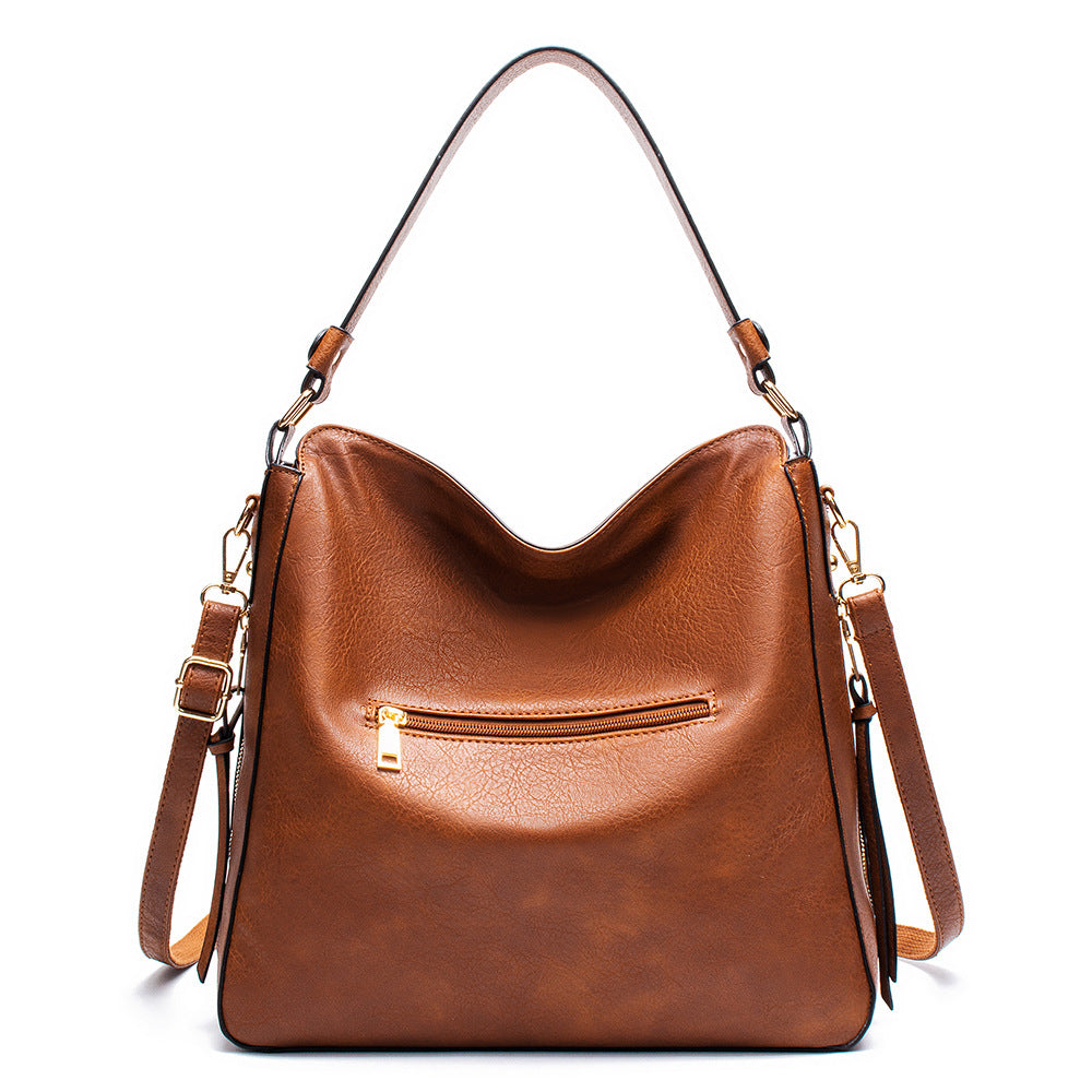 Blue Womens Soft PU Leather Hobo Bag - Large Casual Tote Handbag with Adjustable Crossbody Strap