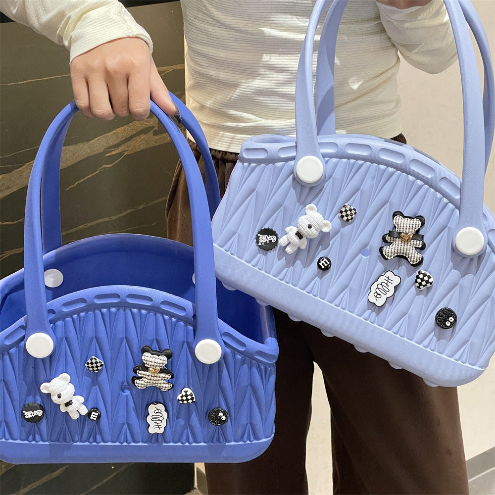 Stylish Handbag - Spacious with Decorative Elements(pink)