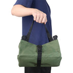 Heavy-Duty Canvas Tool Roll Up Bag & Organizer Tote - Multi-Pocket Wrench & Tool Pouch(Khaki)