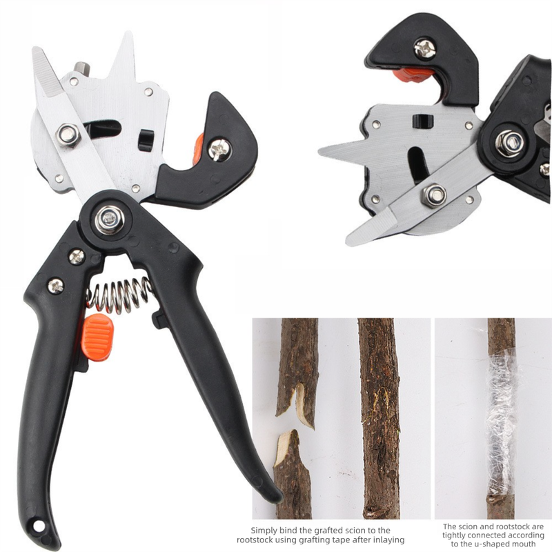 Black Handheld Grafting Shear with Replaceable Blades and Pruning Function for Tree Grafting and Branch Trimming Professional Garden Tool Local Standard Fit Secondary image