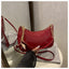 Red Chic Glossy PU Leather Underarm Bag & Crossbody Purse with Cherry Charm - Versatile Handbag for Women