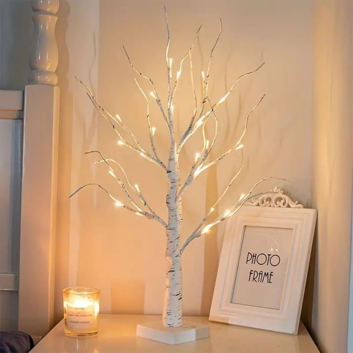 144 LEDS Birch Tree Lamp with Bendable Branches Style - Warm White Romantic Decorative Night Light Decor Main image