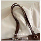 Brown Large Capacity Tote Bag – Vintage-Style Shoulder Handbag for Daily Use & Office Commute