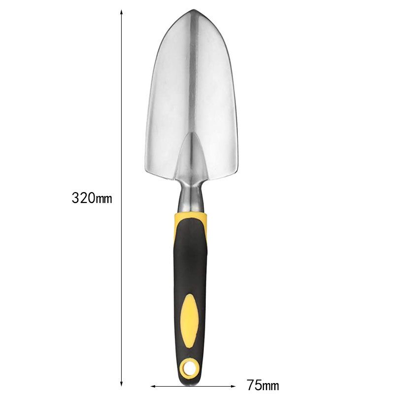 3-Piece Yellow Gardening Tool Set - Heavy Duty Aluminum Alloy with Bonus Claw Gardening Gloves - Rust Resistant Hand Trowel, Cultivator and Transplanter for Planting, Digging and Weeding