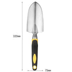 3-Piece Yellow Gardening Tool Set - Heavy Duty Aluminum Alloy with Bonus Claw Gardening Gloves - Rust Resistant Hand Trowel, Cultivator and Transplanter for Planting, Digging and Weeding
