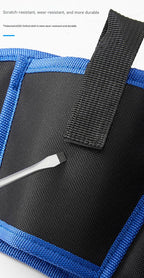 Blue Professional Oxford Cloth Tool Waist Bag –Tool Belt, Multifunctional Work Belt, Men's Robust, Adjustable Tool Belt - Heavy-Duty 600D Waterproof for Electricians, Mechanics & Construction Workers