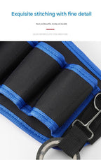 Red Professional Oxford Cloth Tool Waist Bag –Tool Belt, Multifunctional Work Belt, Men's Robust, Adjustable Tool Belt - Heavy-Duty 600D Waterproof for Electricians, Mechanics & Construction Workers