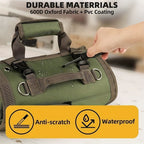 Green Multi-Purpose 600D Oxford Cloth Roll-Up Tool Organizer Bag – Heavy-Duty Waterproof & Anti-Scratch Organizer for Electricians, Mechanics & Automotive Use-Duty Oxford Fabric - Multi-Pocket Storage for Electricians, Mechanics & DIY Enthusiasts