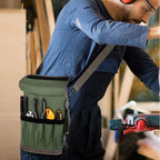 Khaki Multi-Purpose 600D Oxford Cloth Roll-Up Tool Organizer Bag – Heavy-Duty Waterproof & Anti-Scratch Organizer for Electricians, Mechanics & Automotive Use-Duty Oxford Fabric - Multi-Pocket Storage for Electricians, Mechanics & DIY Enthusiasts
