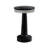 Black Rechargeable UFO Table Lamp Touch Control LED Bedside Night Light, Cordless Mushroom Desk Lamp for Bedroom Living Room Restaurant Bar Camping