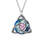 Oct Celtic Knot Heart Shaped Birthstone Necklace for Women - 12 Birth Month Colours Zircon Pendant and Hypoallergenic Stainless Steel Chain with Gift Box