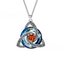 Jan Celtic Knot Heart Shaped Birthstone Necklace for Women - 12 Birth Month Colours Zircon Pendant and Hypoallergenic Stainless Steel Chain with Gift Box