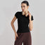 Women’s Slim Fit Yoga T Shirt (XL)-Black Short Sleeve Crew Neck Activewear Top - Stretch Workout Shirt for Yoga Pilates Gym and Everyday Casual Wear