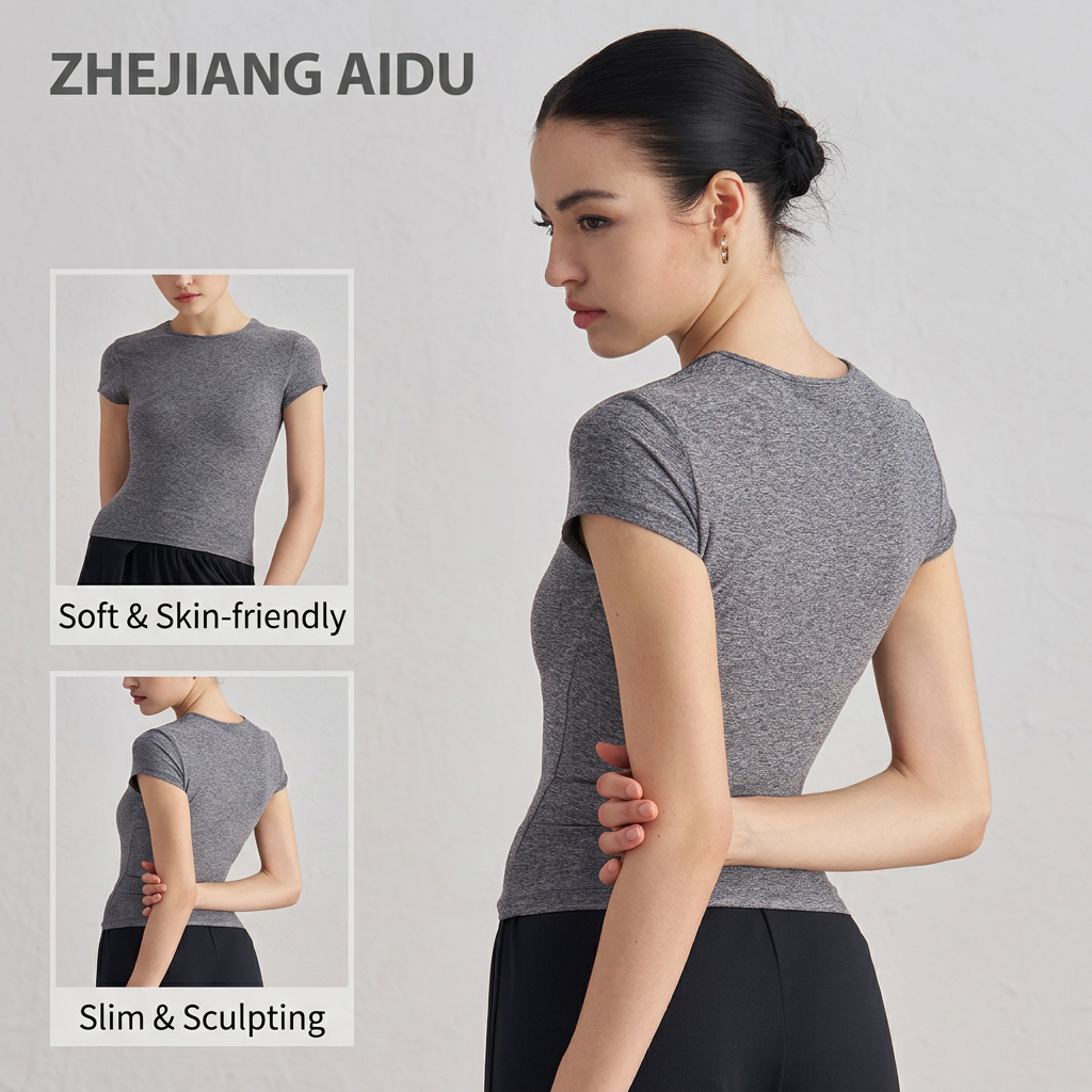Women’s Slim Fit Yoga T Shirt (XL)-Black Short Sleeve Crew Neck Activewear Top - Stretch Workout Shirt for Yoga Pilates Gym and Everyday Casual Wear