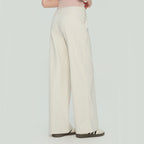Size XL White Women’s High Waisted Straight Leg Lounge Pants - Drawstring Casual Trousers - Stretch Activewear Pants for Yoga Pilates Travel and Everyday Wear